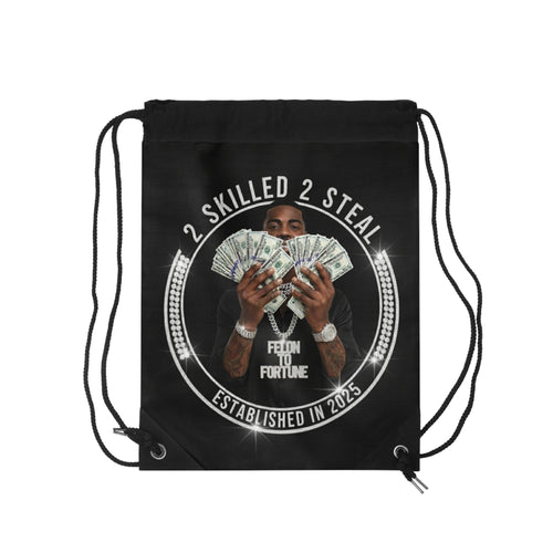 2 Skilled 2 Steal Drawstring Bag