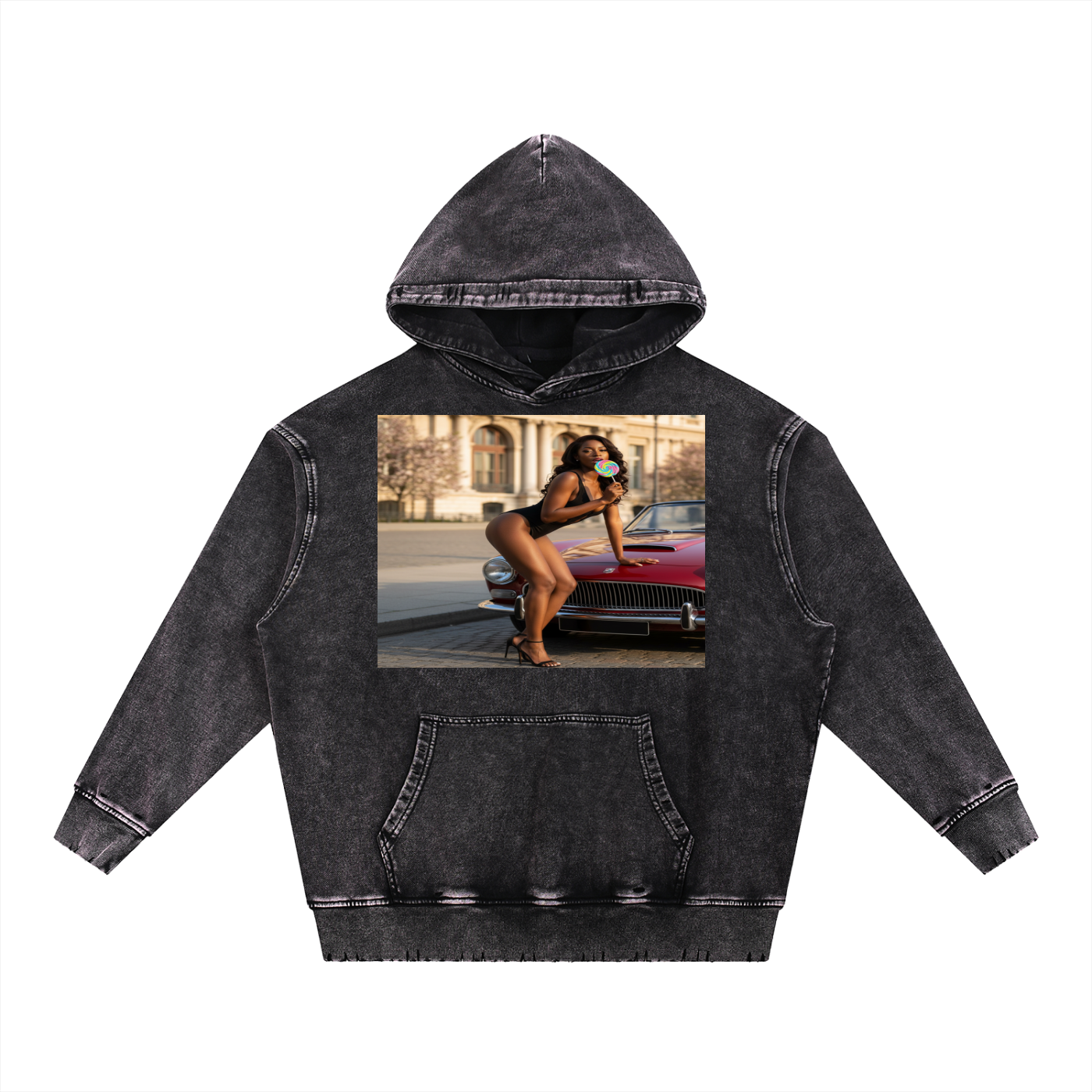 OG STBY Snow Wash Hand-Frayed Heavyweight  Hoodie