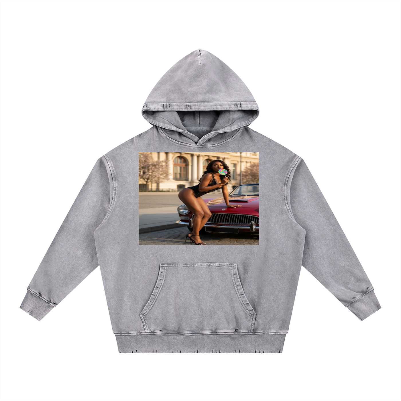 OG STBY Snow Wash Hand-Frayed Heavyweight  Hoodie