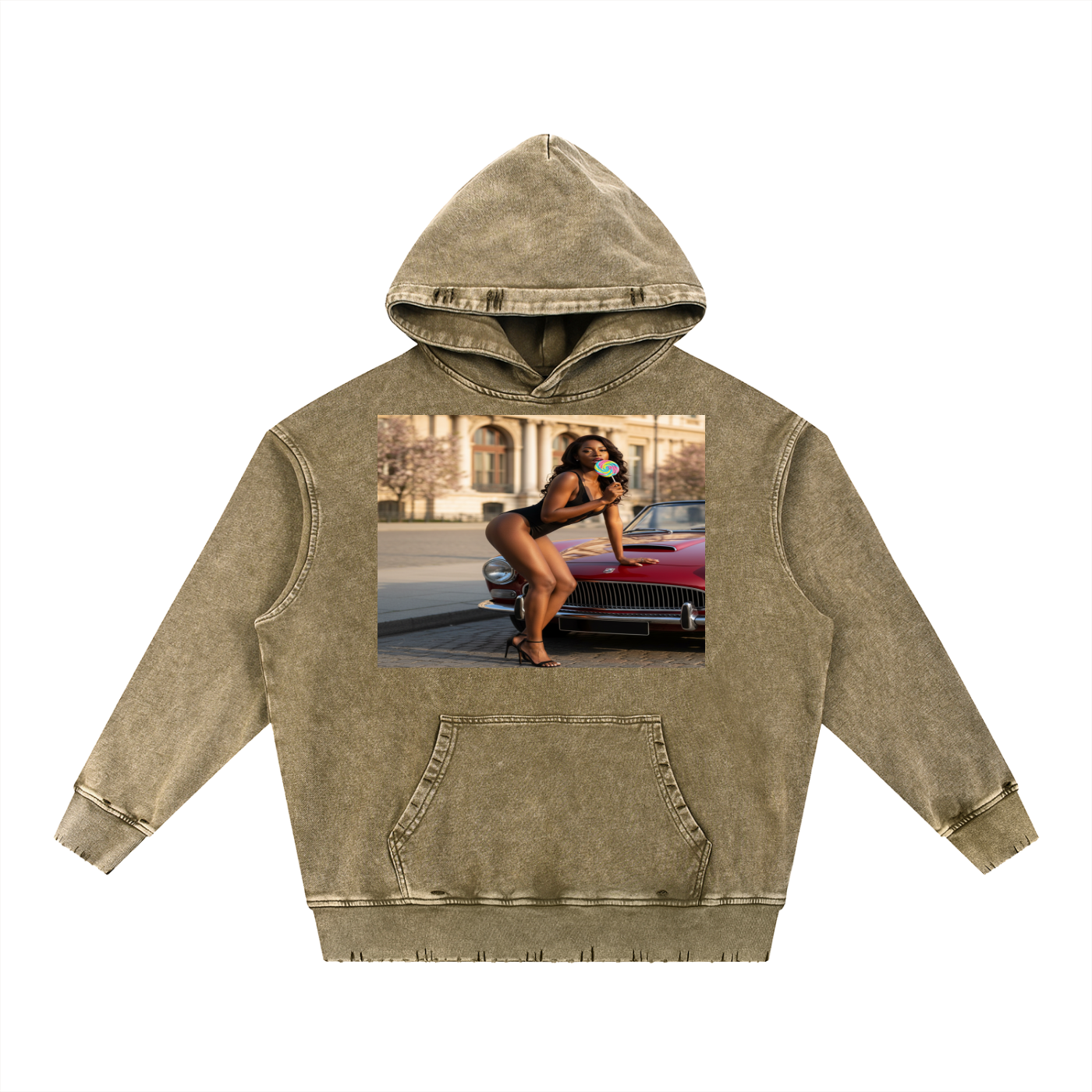 OG STBY Snow Wash Hand-Frayed Heavyweight  Hoodie